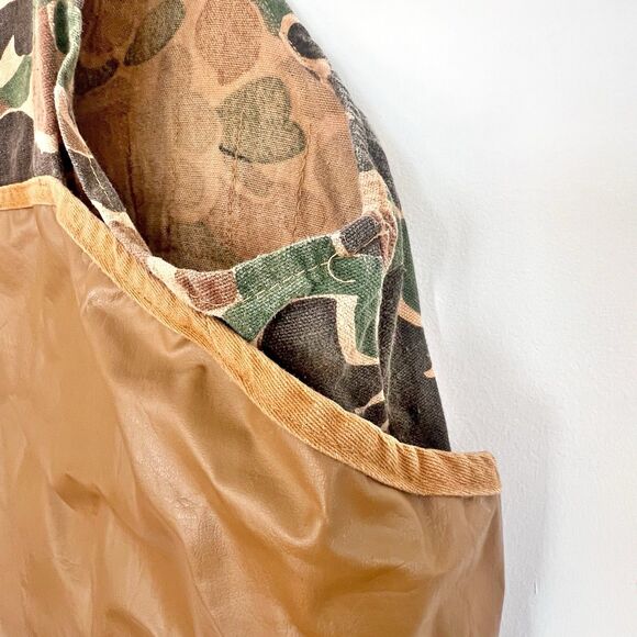 SEARS SPORTS CENTER - Vtg Duck Camouflage Canvas Mens Hunting Shooting Vest 60s - Picture 11 of 16